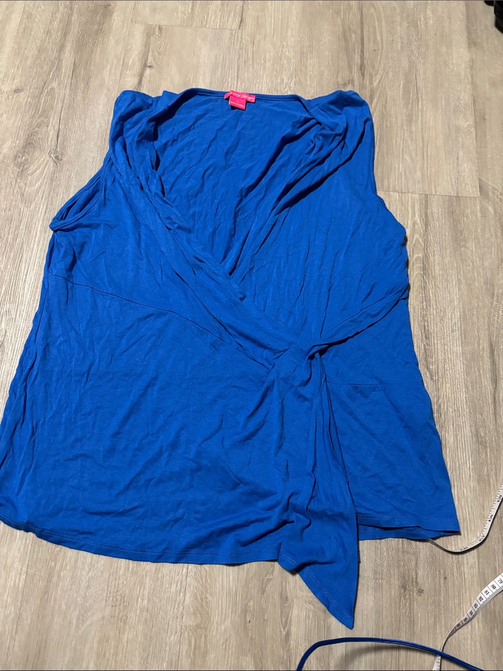 Sunny Leigh Sleeveless Wrap Camisole in Royal Blue